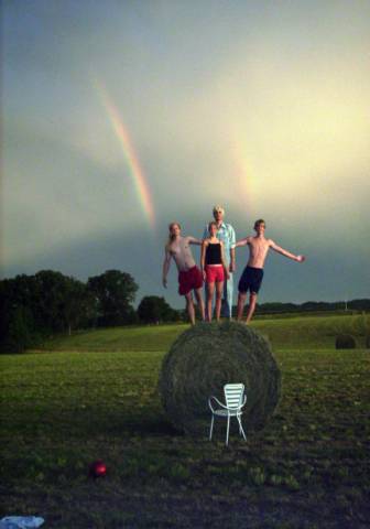 The double rainbow signifies God's double blessing over the Anderson Farm